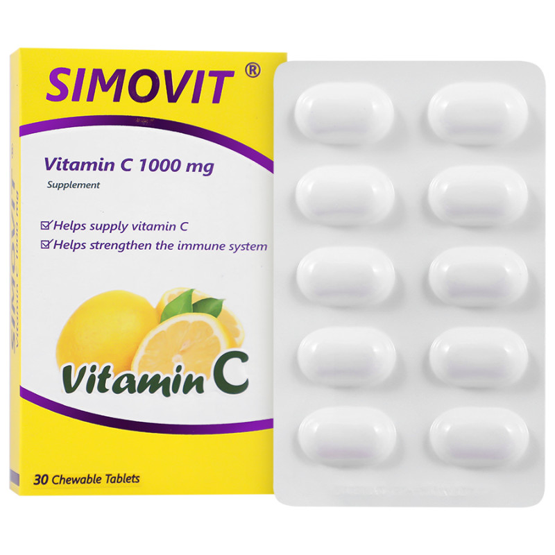 قرص جویدنی ویتامین سی سیمویت سیمرغ دارو عطار (لیمو)30 عدد