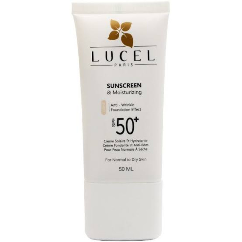 کرم ضد آفتاب و مرطوب کننده SPF50 پوست خشک و معمولی لوسل 50 میلی لیتر