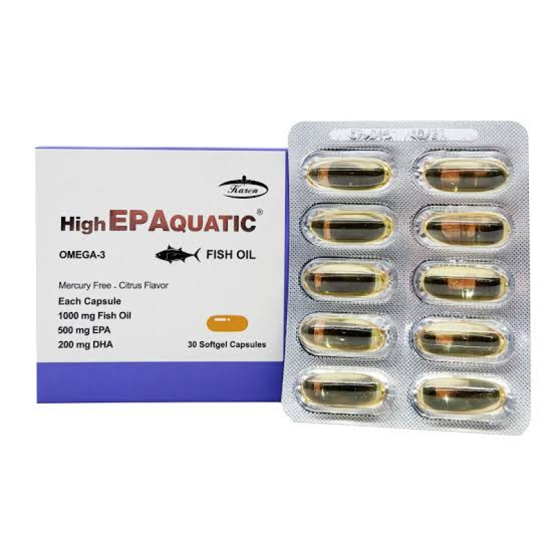 کپسول روغن ماهی حاوی EPA بالا آکواتیک کارن 30 عددی
