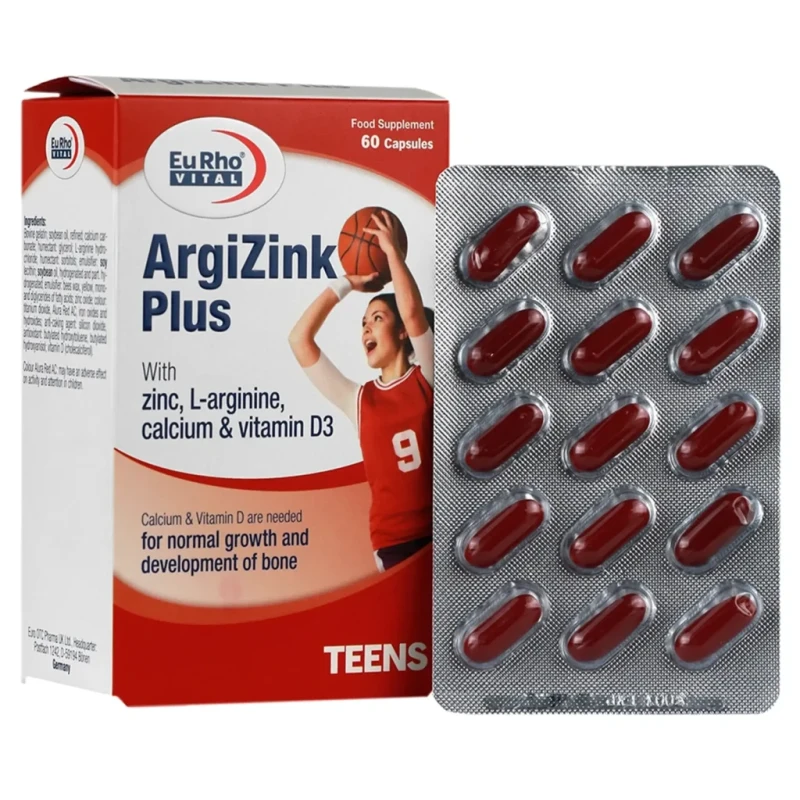 کپسول آرژی زینک پلاس یوروویتال 60 عددی