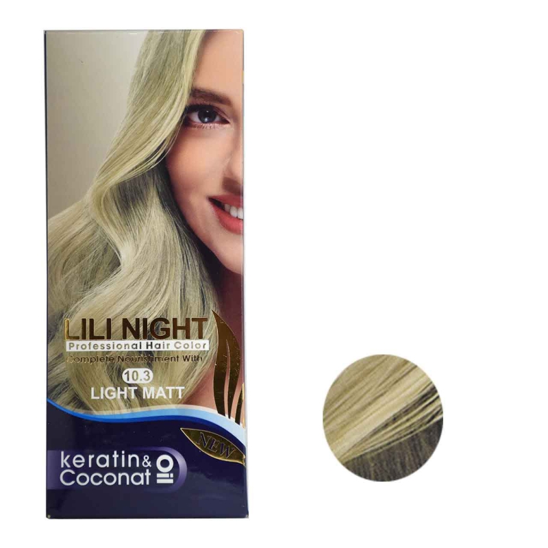 کیت رنگ موی زیتونی روشن لی لی نایت شماره 10.3