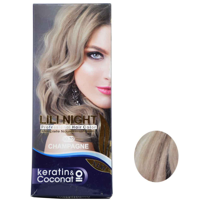 کیت رنگ موی بلوند شامپاینی لی لی نایت شماره ۹۰.۳۲