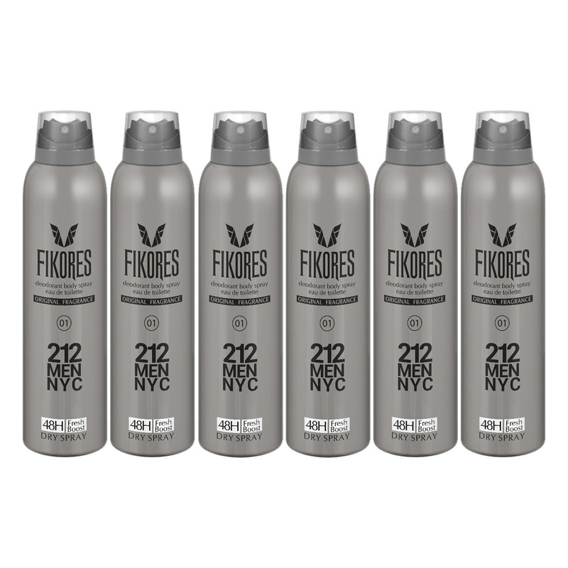 اسپری خوشبو کننده بدن آقایان مدل 212 فیکورس 200 میلی لیتری