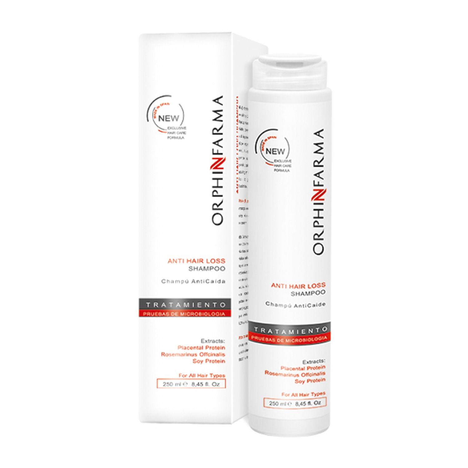 شامپو ضد ریزش مو اورفین فارما 250 میلی لیتری