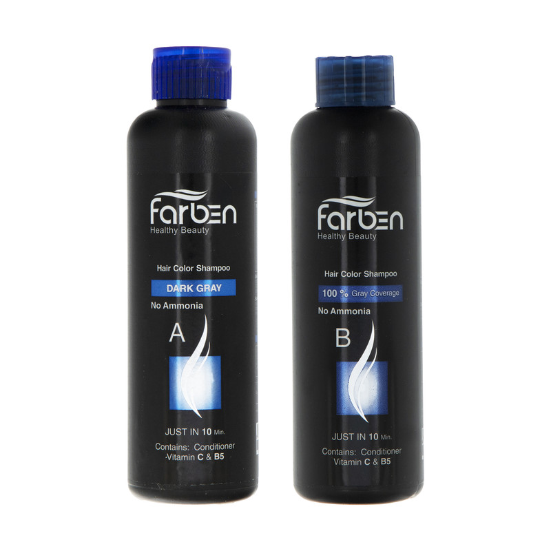 شامپو رنگ مو مشکی آقایان فاربن ۲ عددی