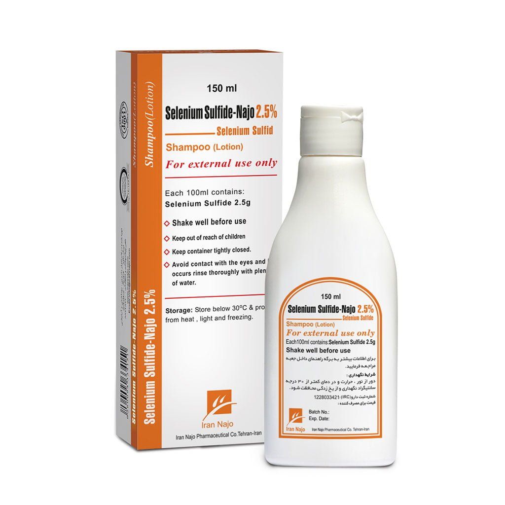 شامپو ضد شوره سلنیوم سولفاید 2.5 درصد ناژو 150 میلی لیتری