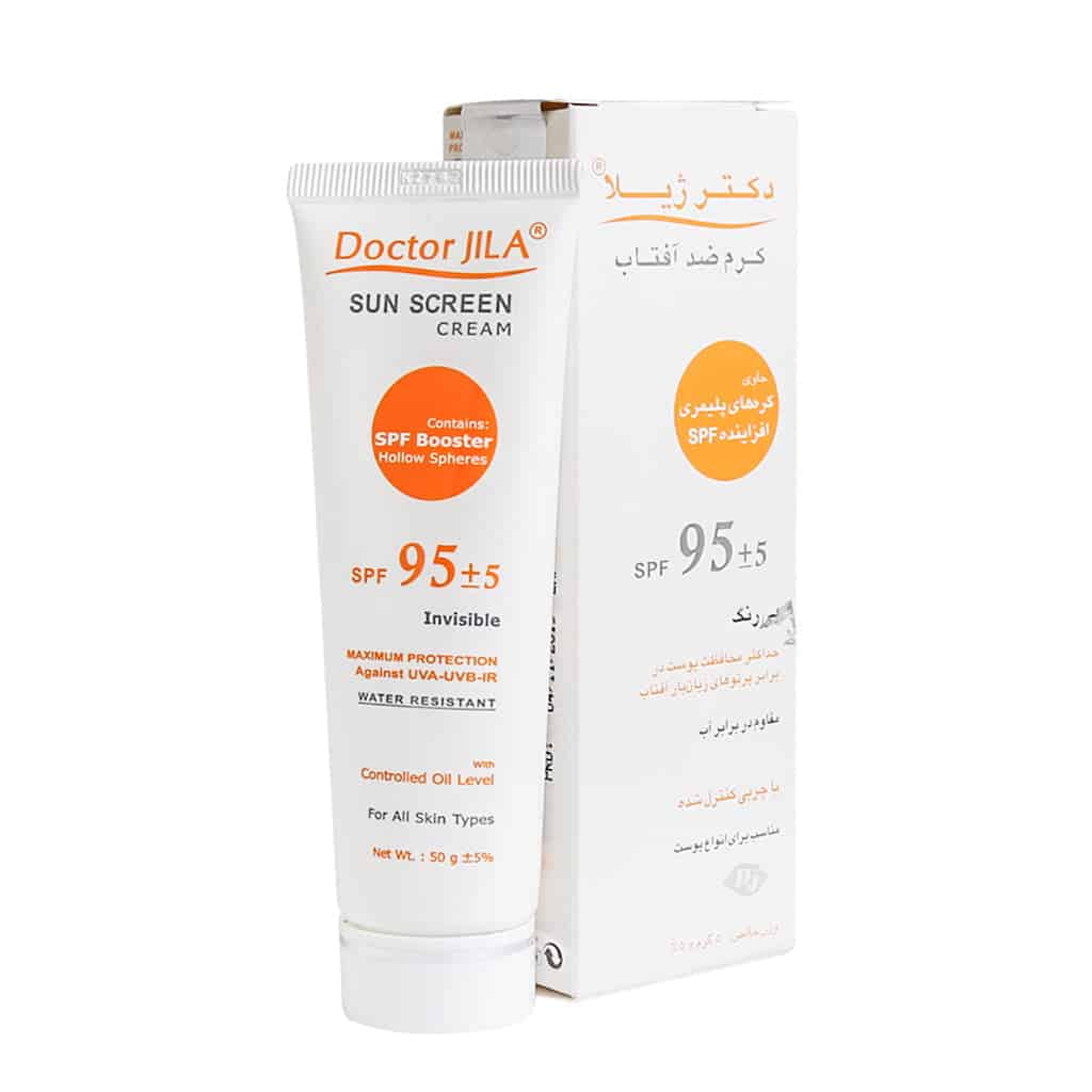 کرم ضد آفتاب بی رنگ SPF95 دکتر ژیلا 50 گرمی