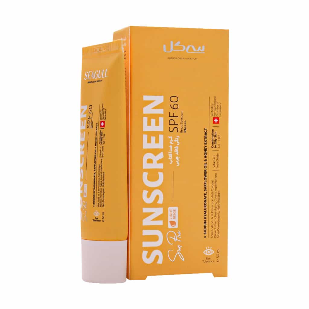 کرم ضد آفتاب بی رنگ SPF60 سی گل 50 میلی لیتری