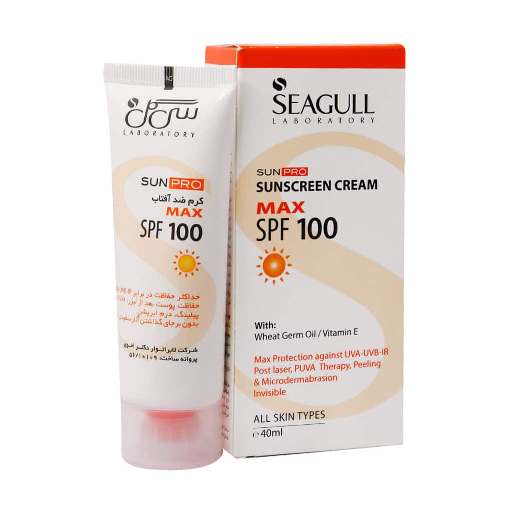 کرم ضد آفتاب بی رنگ SPF100 مدل Max سی گل 40 میلی لیتری