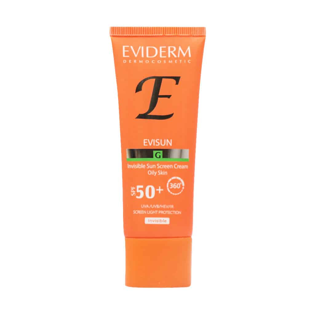 کرم ضد آفتاب بژ طبیعی پوست چرب مدل Evisun G با SPF 50 اویدرم شماره 2