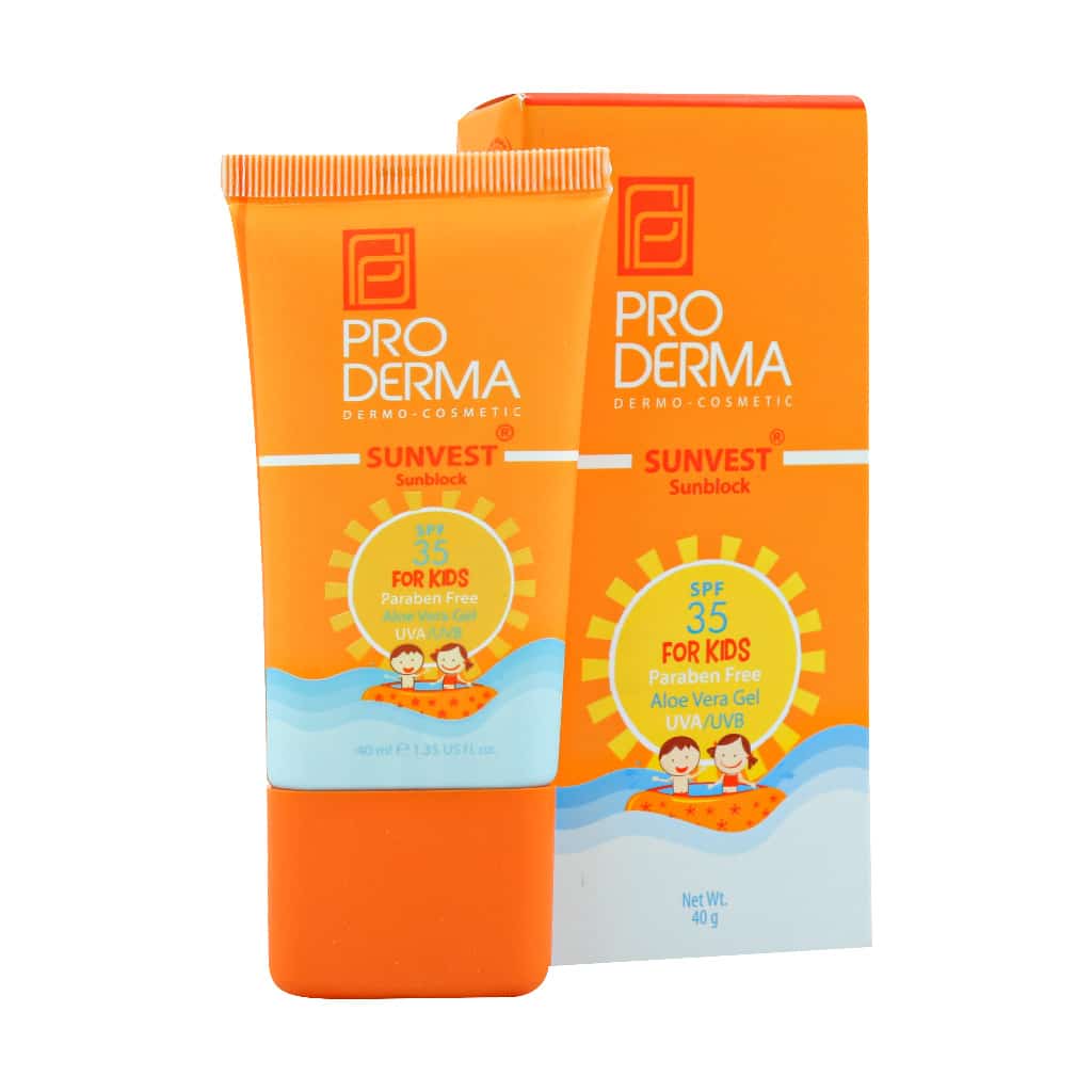 کرم ضد آفتاب کودک SPF35 پرودرما 40 میلی لیتری
