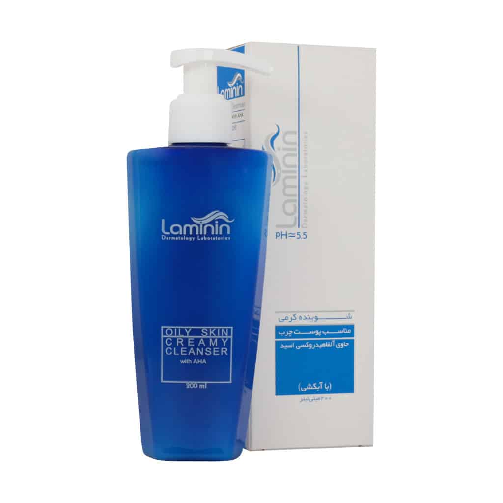 کرم ژل پاک کننده پوست چرب و آکنه ای لامینین 200 میلی لیتری