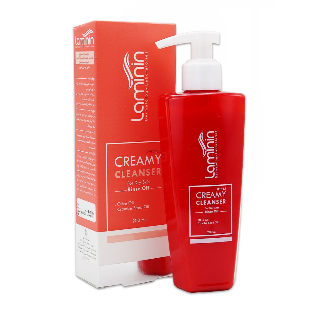 کرم ژل پاک کننده پوست خشک و حساس لامینین 200 میلی لیتری