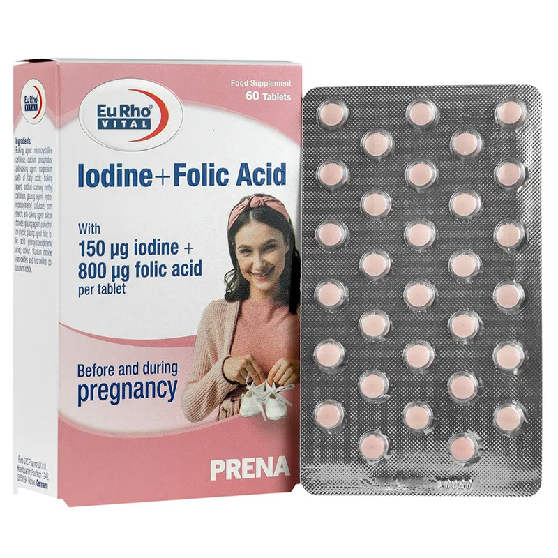 قرص ید و فولیک اسید یوروویتال 60 عددی