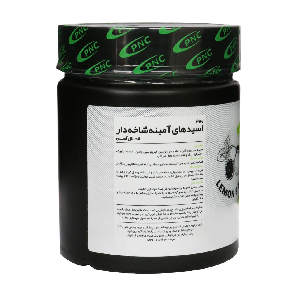 پودر بی سی ای ای 2:1:1 با طعم لیمو نعنا پی ان سی کارن 200 گرمی