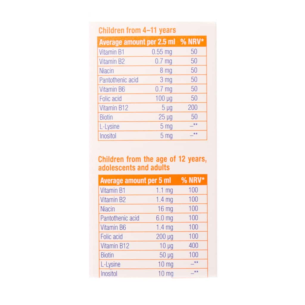 شربت ب کمپلکس یوروویتال 200 میلی‌لیتر