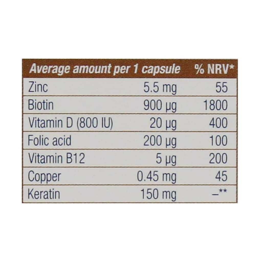 کپسول کراتین پلاس 150 میلی‌گرم یوروویتال 40 عددی