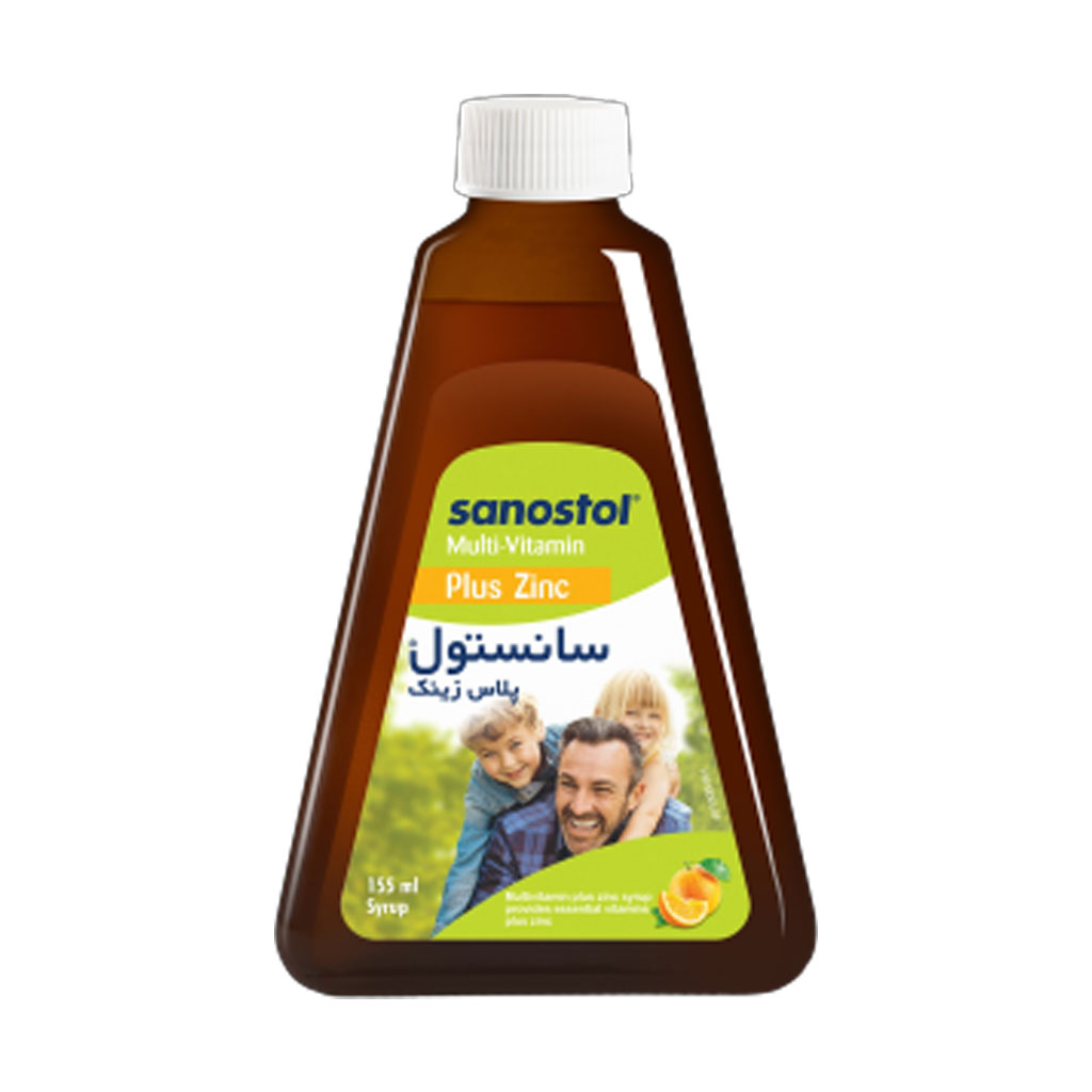 شربت مولتی پلاس زینک سانستول 155 میلی لیتری