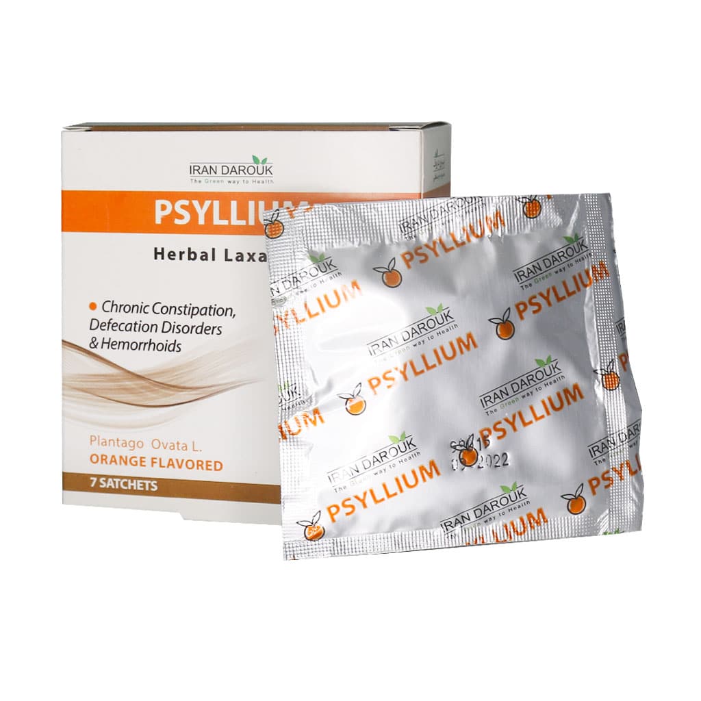 پودر ساشه پسیلیوم پرتقالی ایران داروک 7 عددی