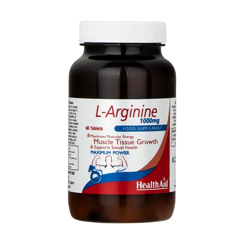 قرص ال آرژنین ۱۰۰۰ میلی گرمی هلث اید ۶۰ عددی