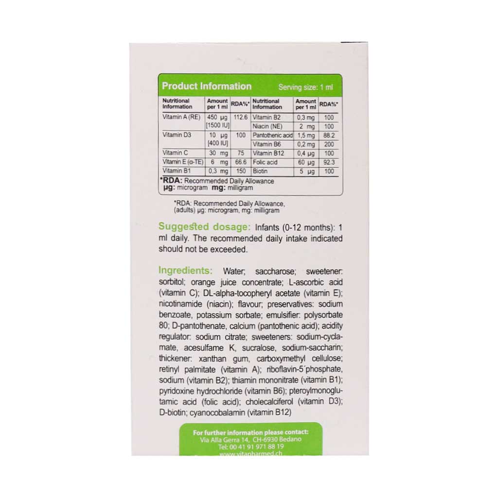 قطره مولتی ویتامین ویواکیدز 30 میلی لیتری