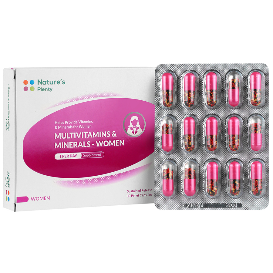 کپسول مولتی ویتامین مینرال بانوان نیچرز پلنتی 30 عددی