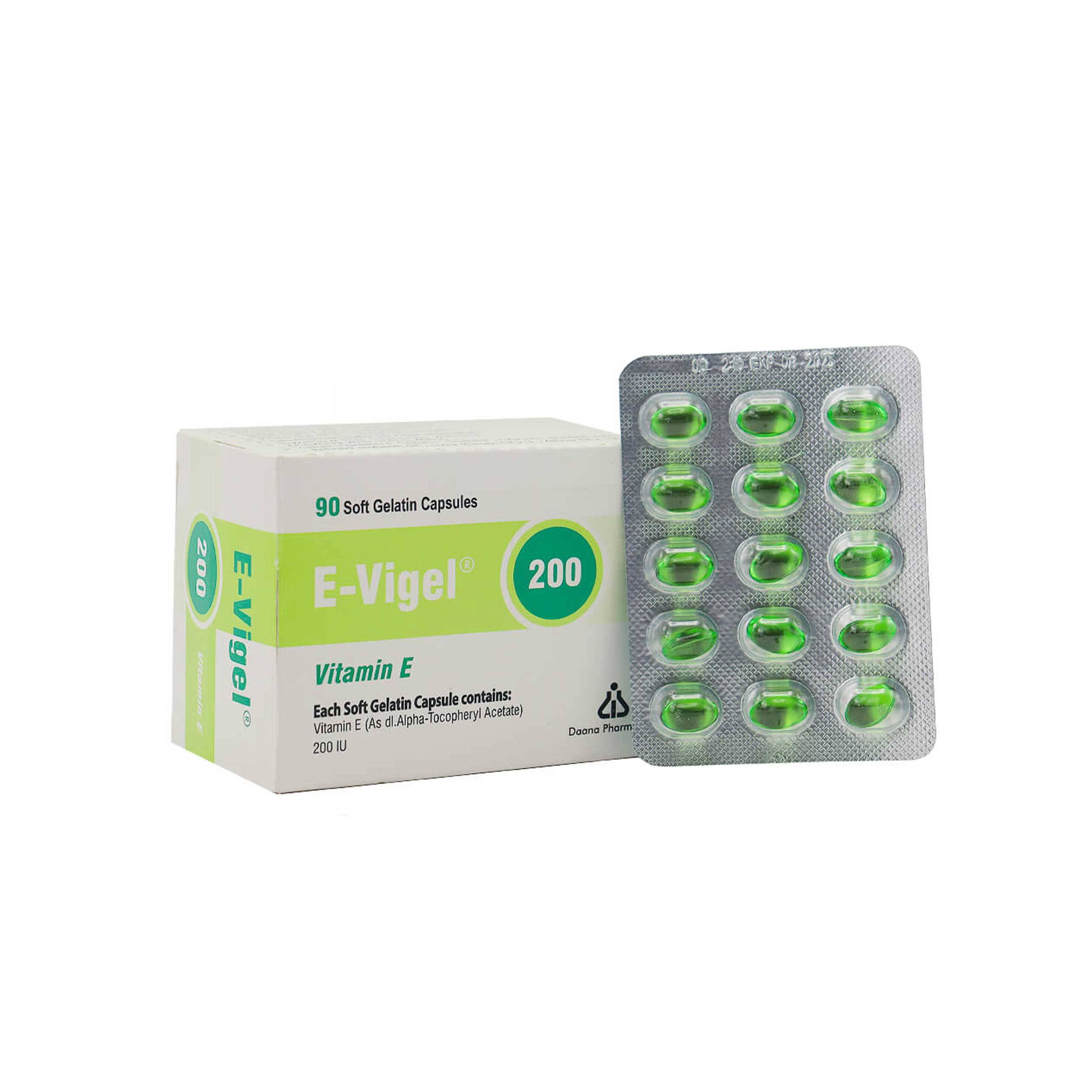 کپسول ویتامین E ایویژل ۲۰۰ واحدی دانا ۹۰ عددی