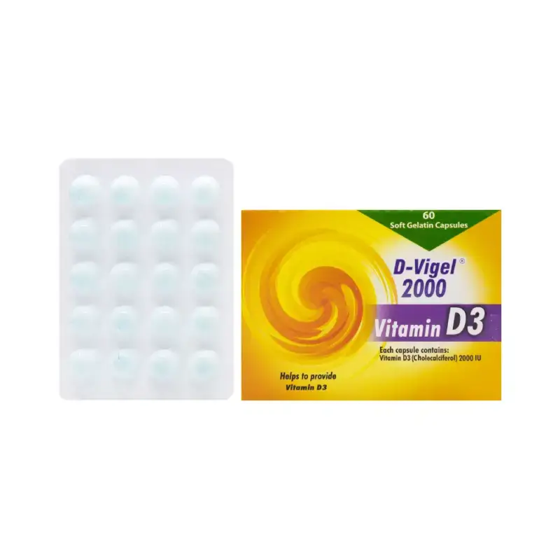 کپسول ویتامین D3 دی ویژل 2000 دانا 60 عددی