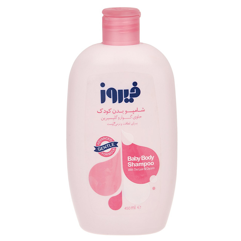 شامپو بدن صورتی کودک حاوی گوار و گلیسیرین فیروز 450 میلی لیتری