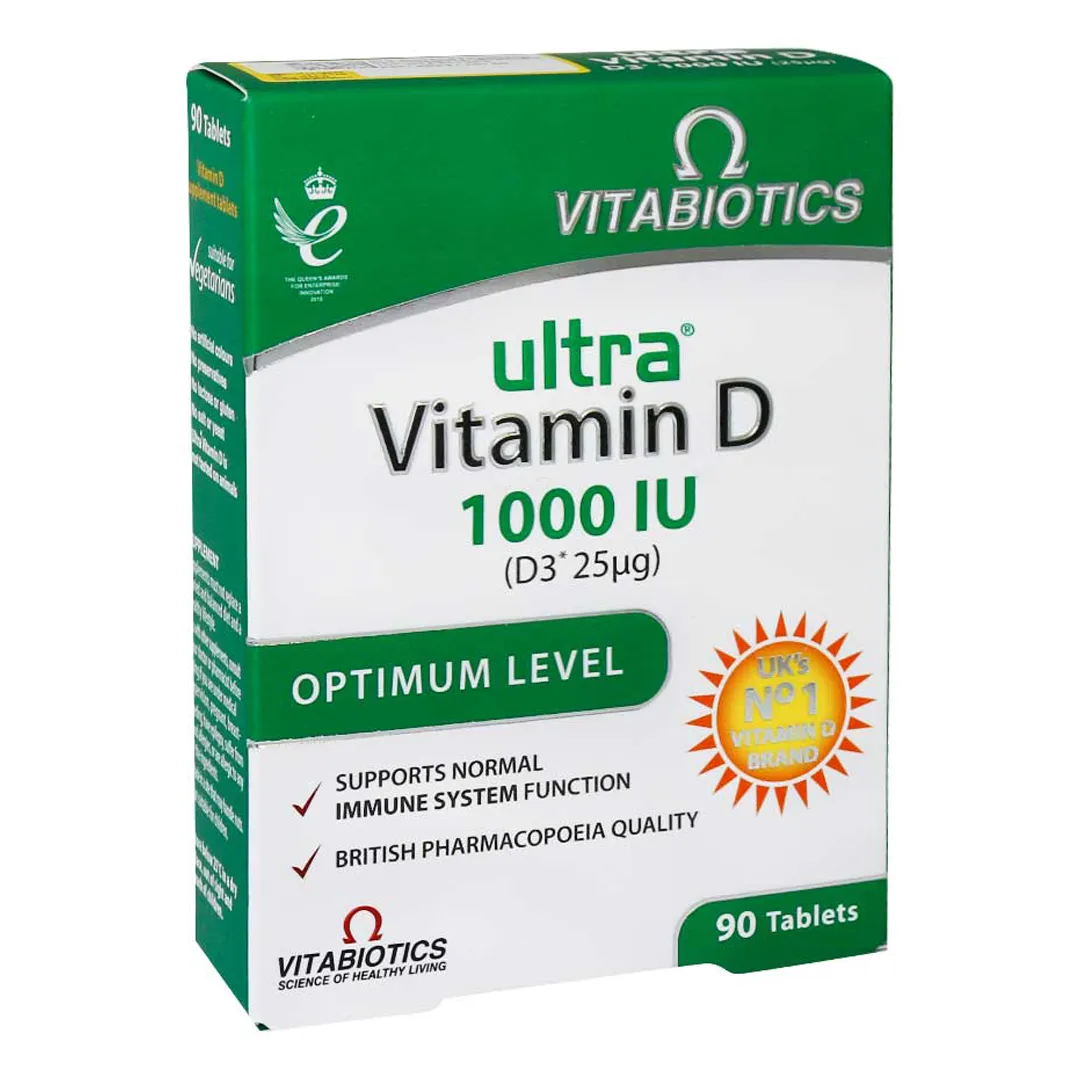 قرص اولترا ۱۰۰۰ واحد ویتامین D ویتابیوتیکس 90 عددی