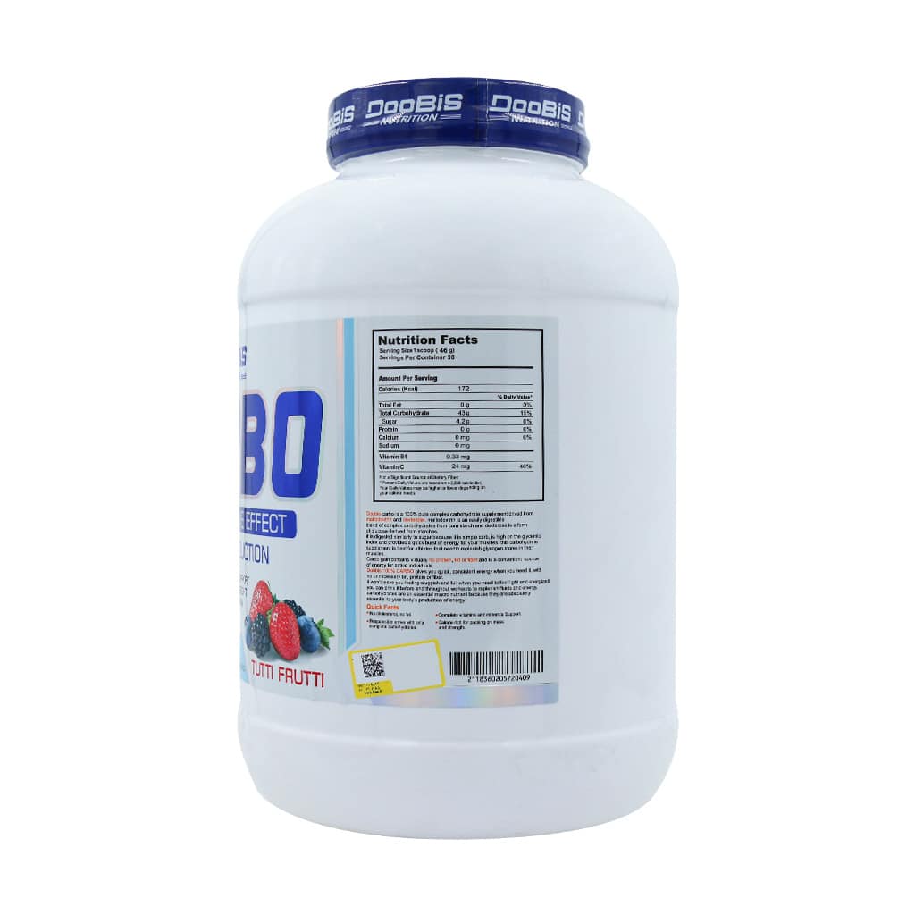 پودر کربو 100 درصد انرژی بوستر توتی فروتی دوبیس 4500 گرمی