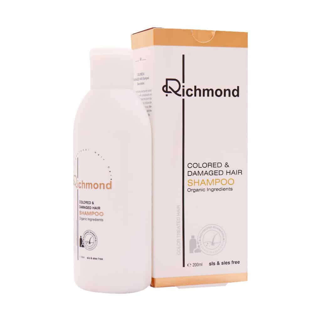 شامپو موهای رنگ شده و آسیب دیده ریچموند 200 میلی لیتری