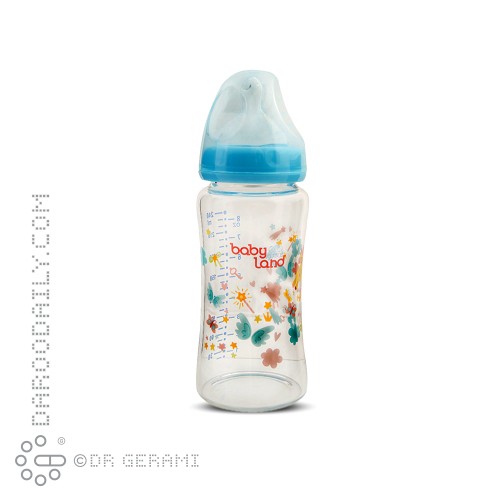 شیشه شیر پیرکس دهانه عریض بی بی لند 240 میلی لیتری کد 463