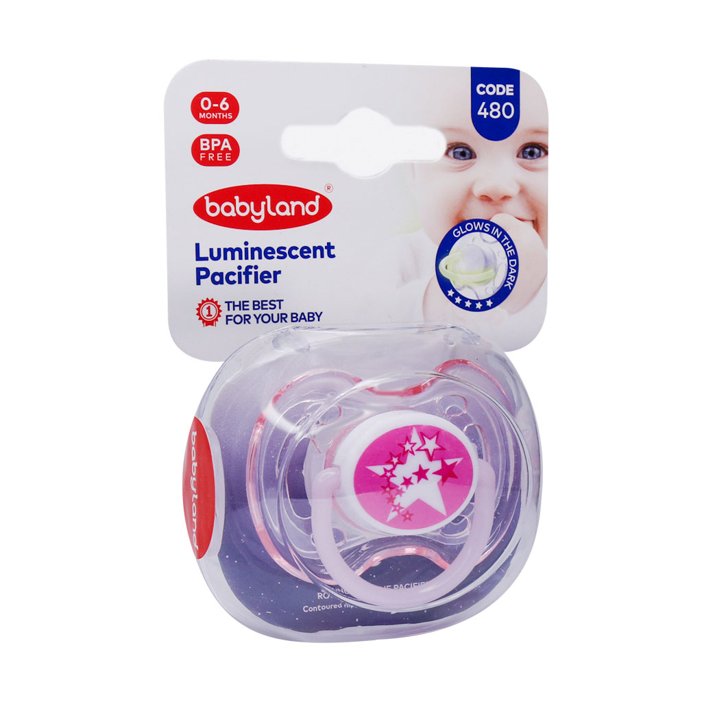 پستانک فندوقی شب تاب بی بی لند سایز 1 کد 480