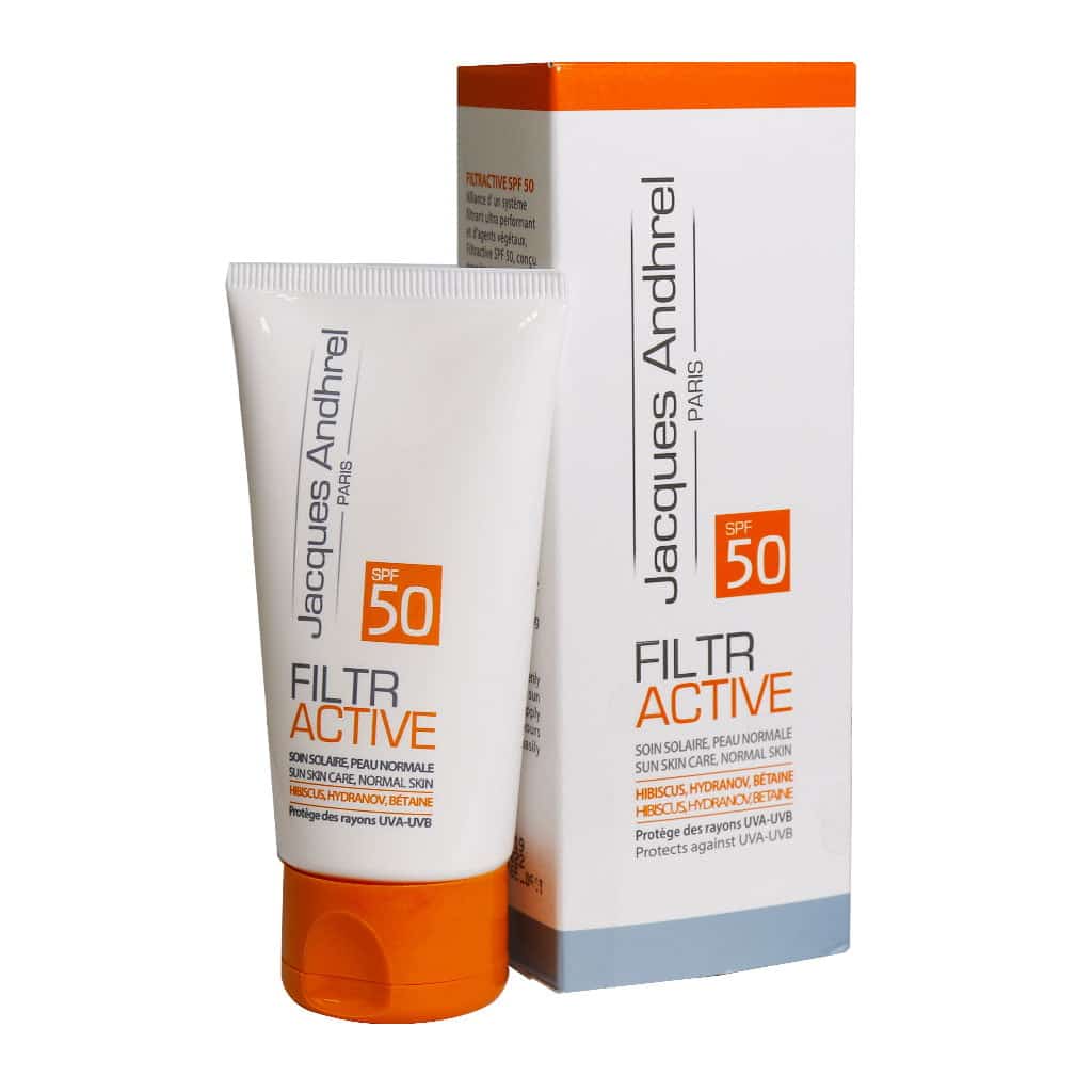 کرم ضد آفتاب بی رنگ پوست خشک مدل Filter Active با SPF50 ژاک آندرل پاریس ۵۰ میلی لیتری