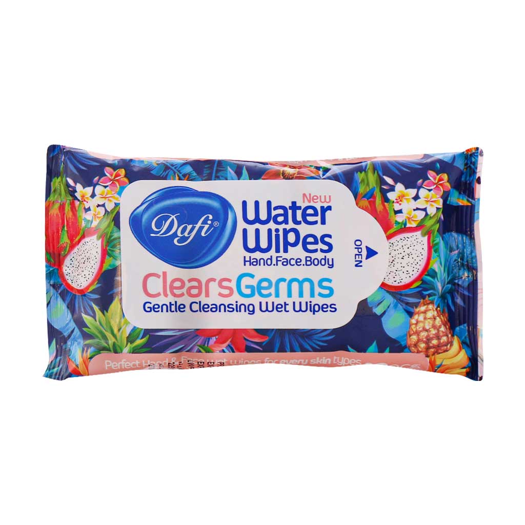 دستمال مرطوب پاک کننده دست و صورت دافی ۱۲ عددی