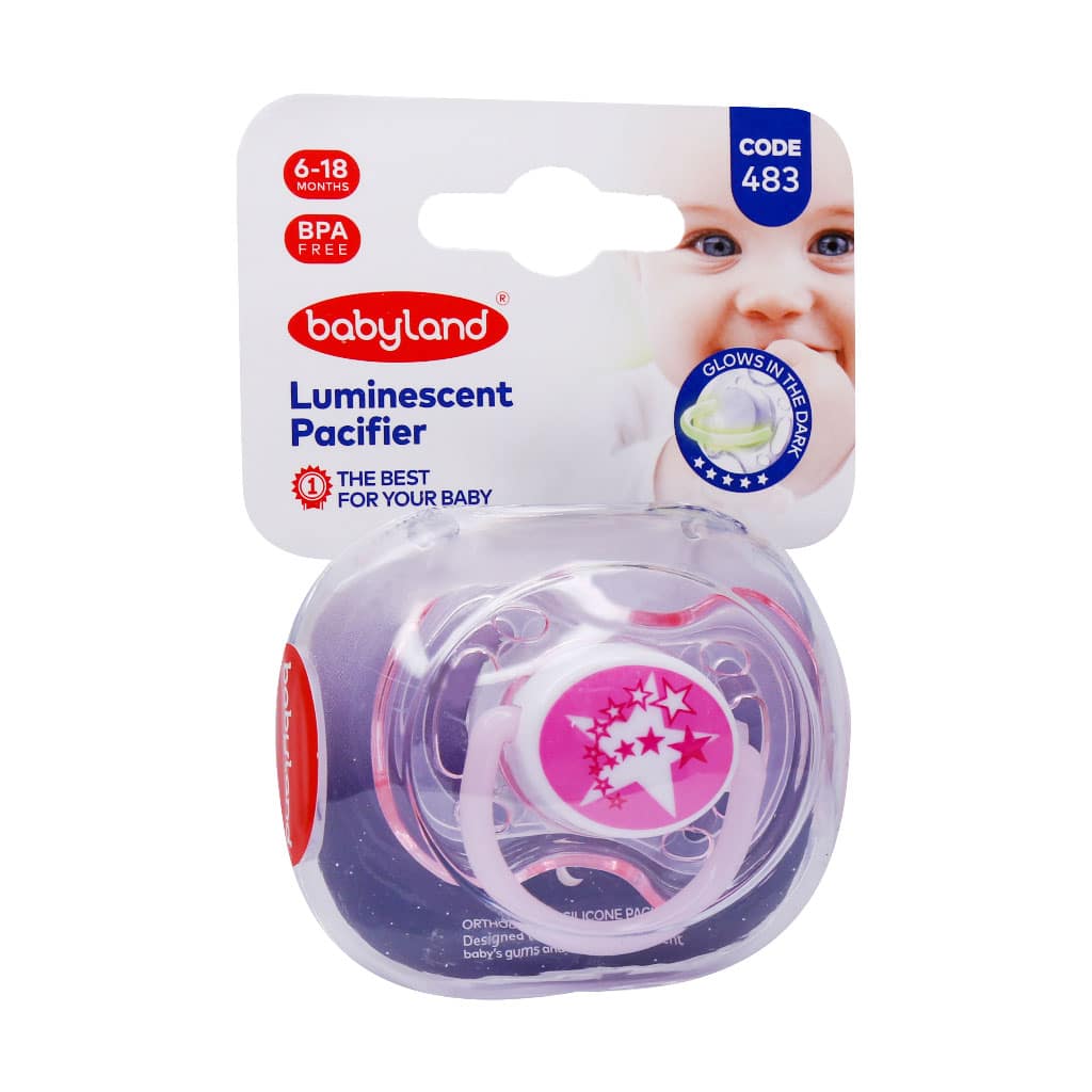 پستانک ارتودنسی شب تاب بی بی لند سایز 2 کد 483