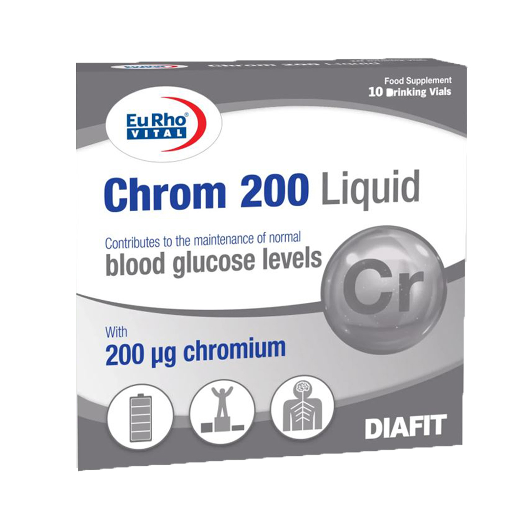ویال کروم مایع 200 میلی‌گرم یوروویتال 10 عددی
