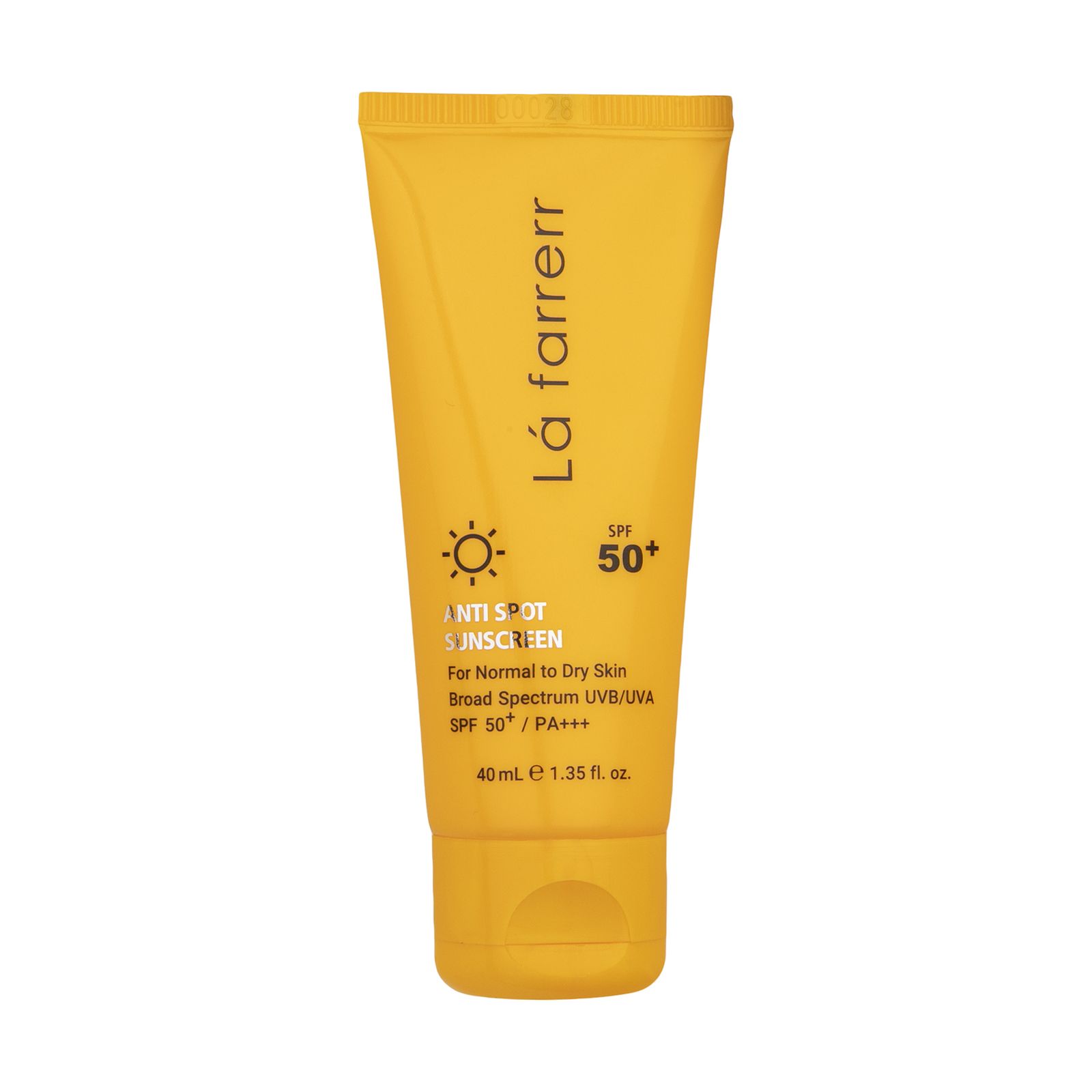 کرم ضد آفتاب و ضد لک بی رنگ پوست خشک و معمولی SPF50 لافارر 40 میلی لیتری