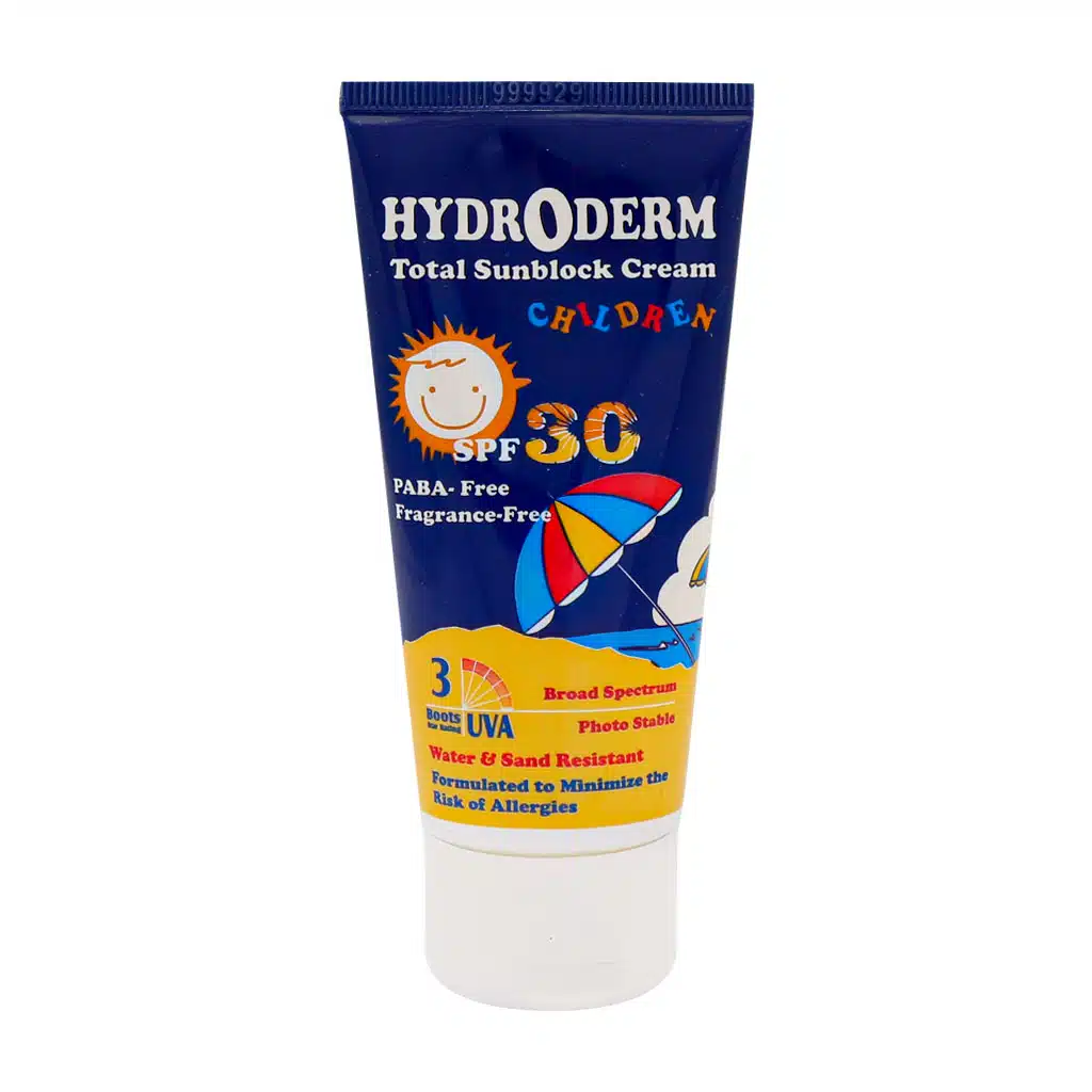 کرم ضد آفتاب کودکان SPF30 هیدرودرم 50 میلی لیتری