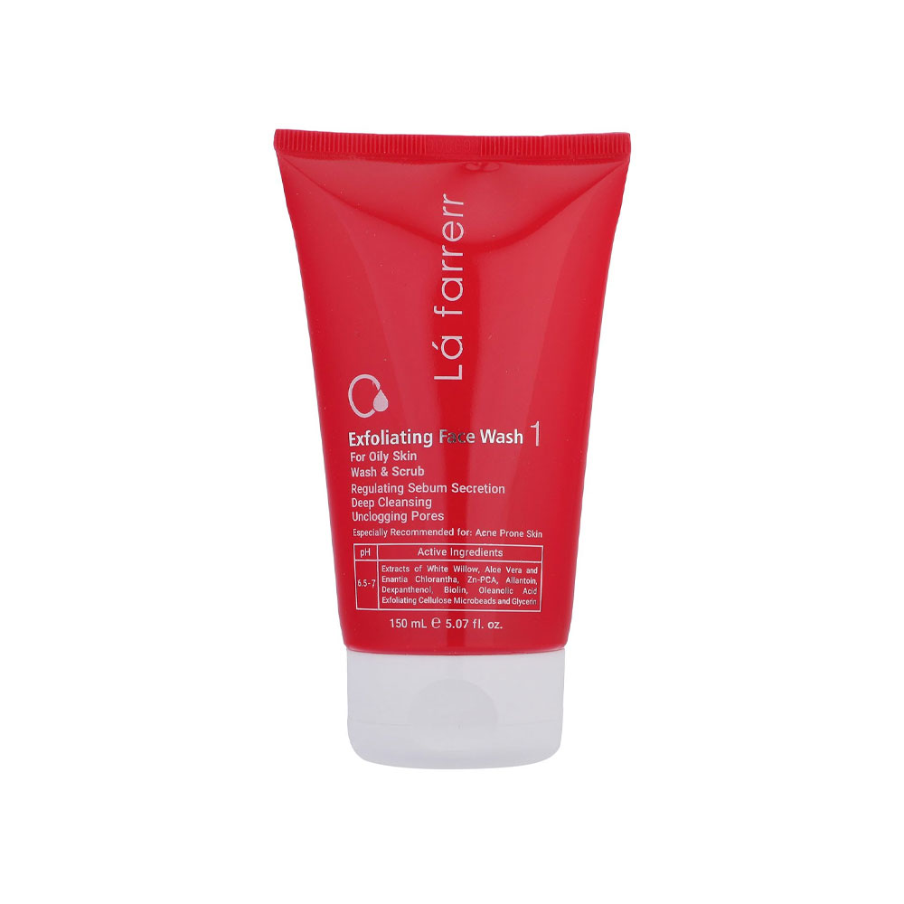 ژل شستشوی صورت پوست های چرب و مستعد آکنه لافارر 150 میلی لیتری