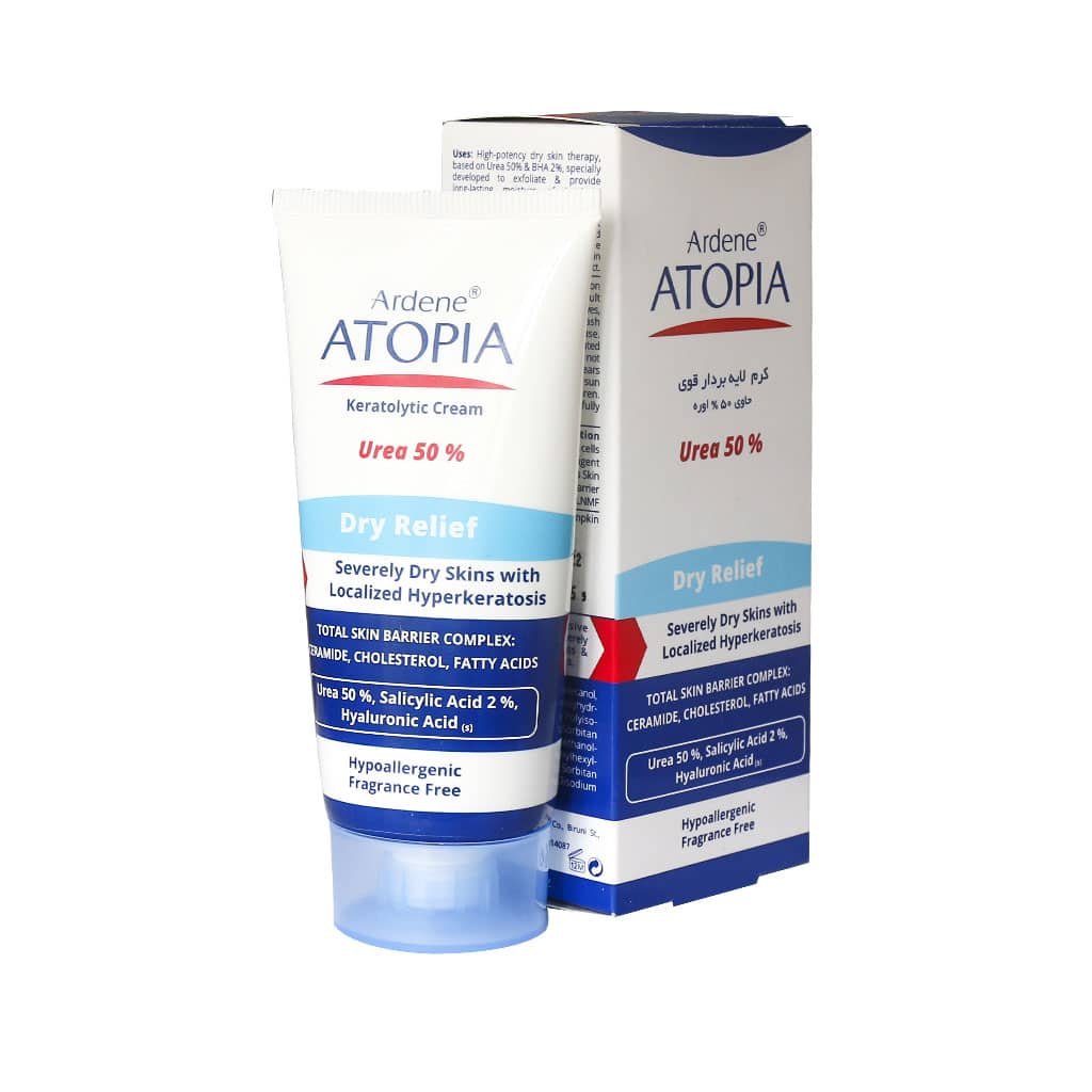 کرم لایه بردار پوست خشک 50 درصد اوره مدل Dry Relief آردن اتوپیا 50 میلی لیتری