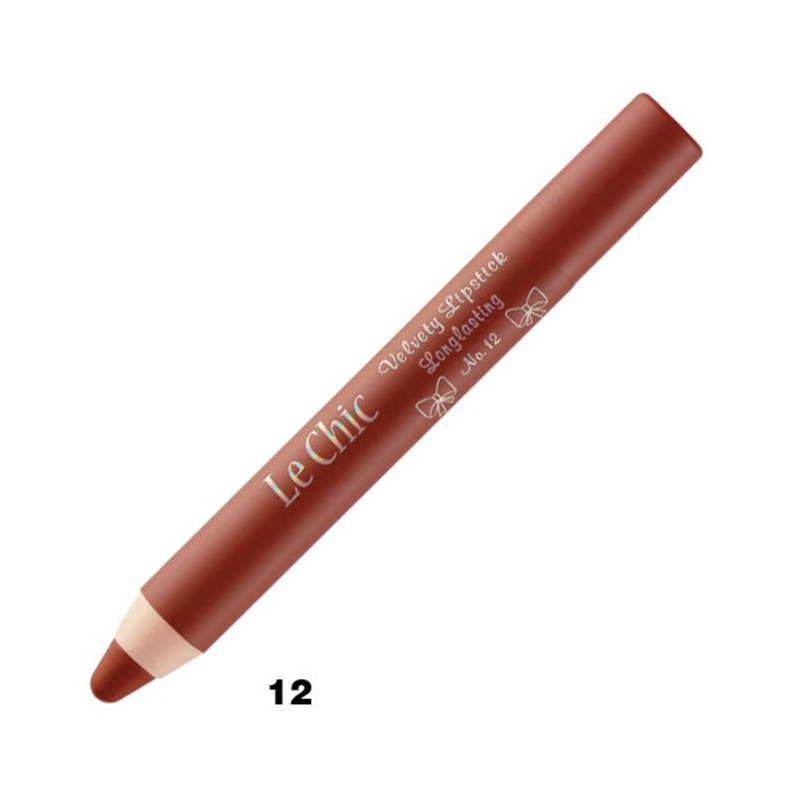 رژ لب مدادی مخملی لچیک شماره 12